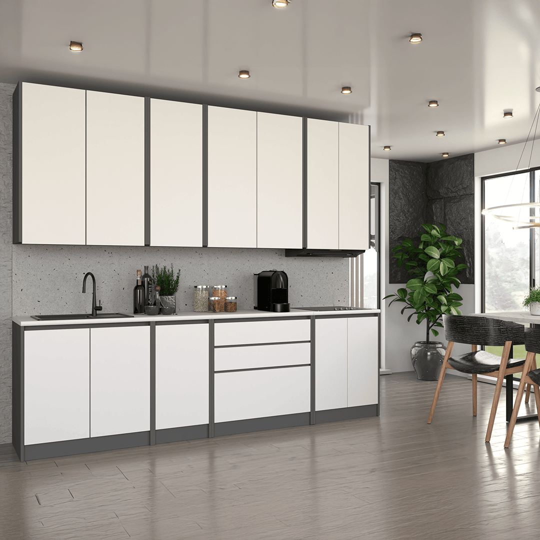 Zestaw Mebli Kuchennych Bezuchwytowy 260 cm